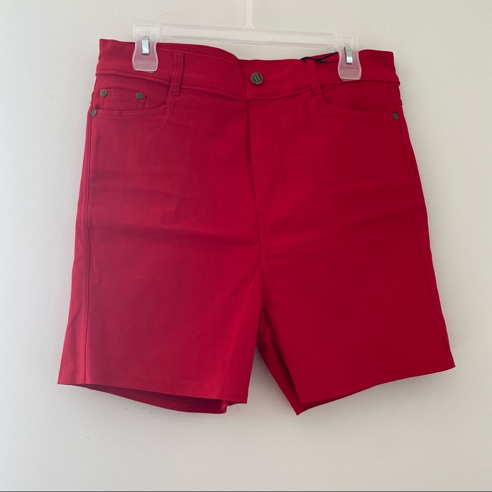 RED PLUS SIZE SHORTS